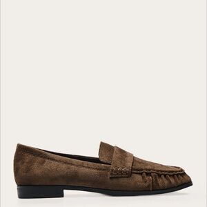 PrettyLittleThing Brown Suede Penny Loafers
